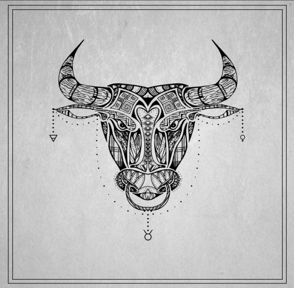 Тотем быка тату