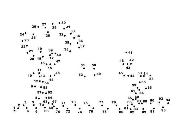 Рисование по точкам с цифрами