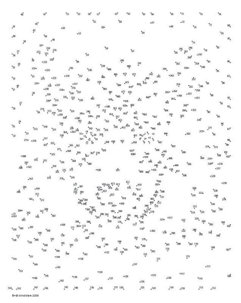 Соединение точек по цифрам