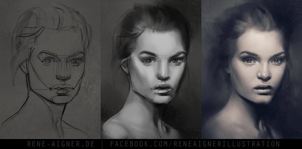 Прорисовка портрета