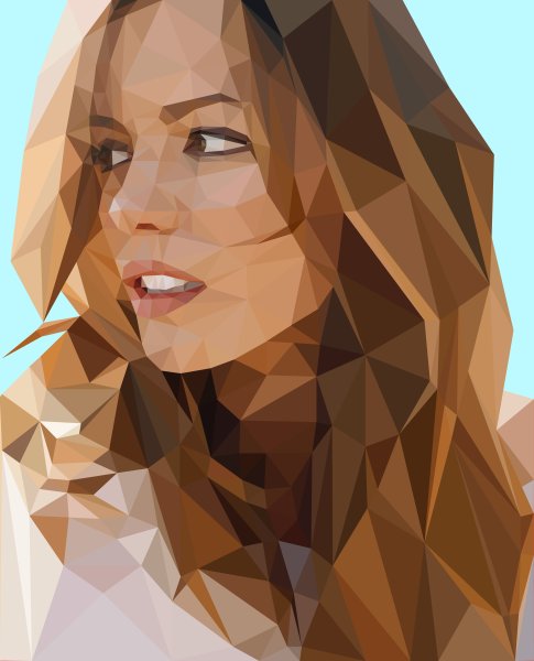 Low Poly Art портрет