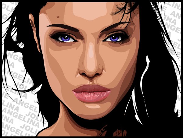 Векторный портрет в фотошопе