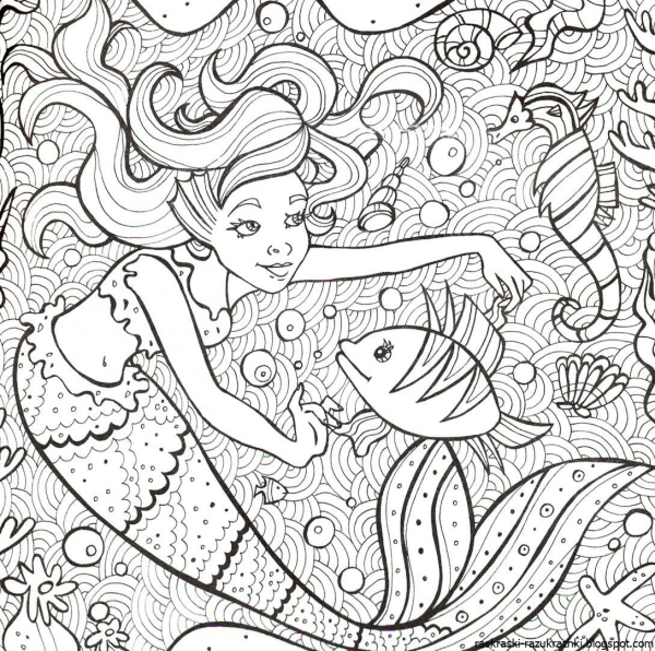 Раскраски сложные