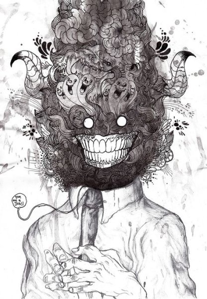 Необычные страшные рисунки