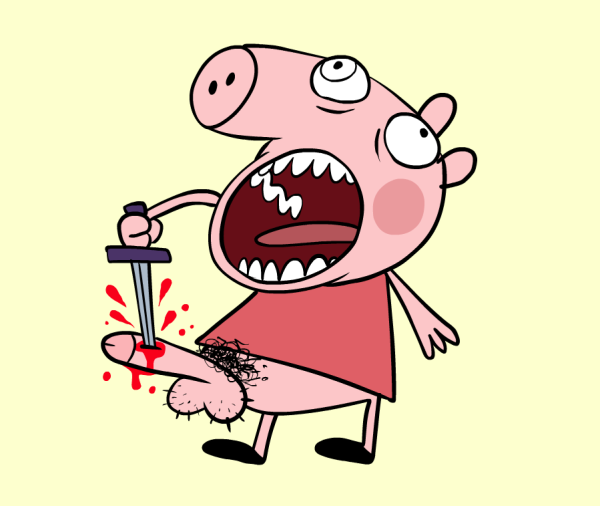 Свинья мусорит