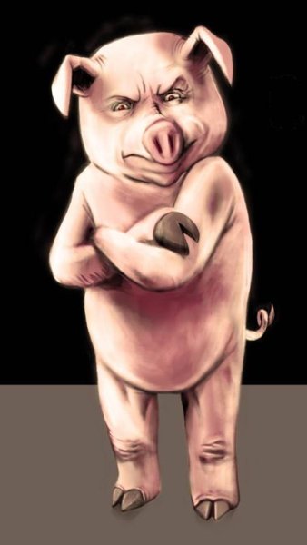 Свинья арт