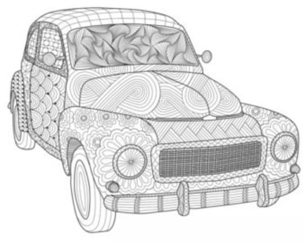 Раскраски антистресс машины