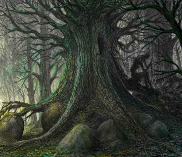 Сказочное дерево с корнями