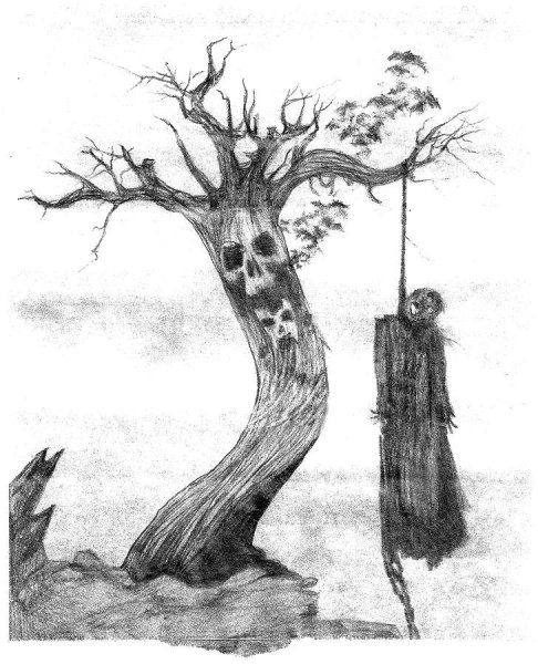 Дерево карандашом