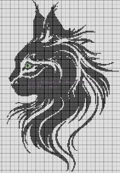 Схемы вышивки крестом монохром волки