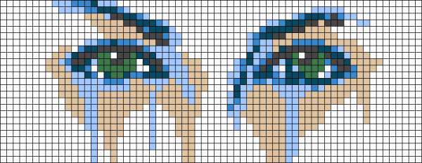 Рисование по клеточкам глаза