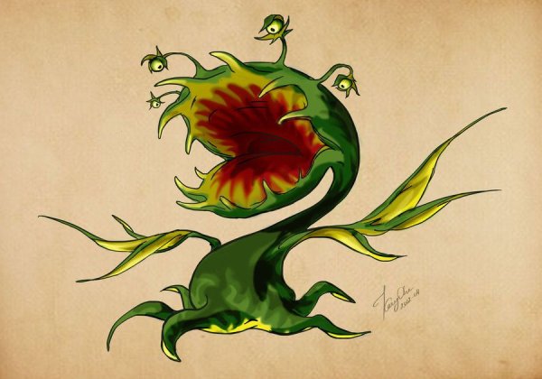 Нарисовать фантастическое растение