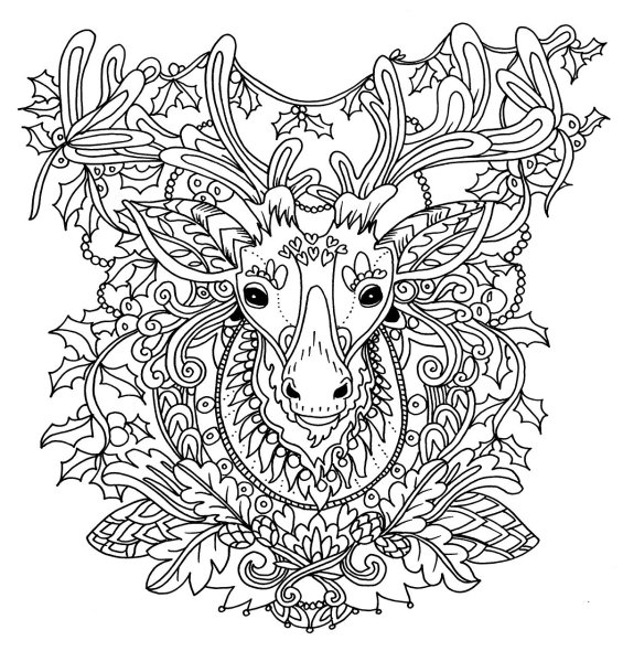 Раскраски для взрослых животные