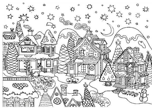 Новогодние раскраски антистресс