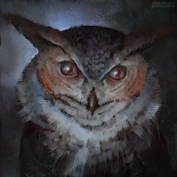 Санта Муэрте с совой