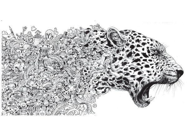 Раскраска антистресс очень сложная