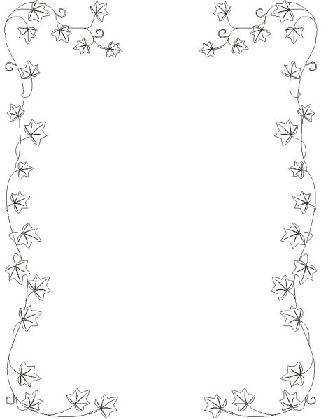 Цветочная рамка черно белая для текста