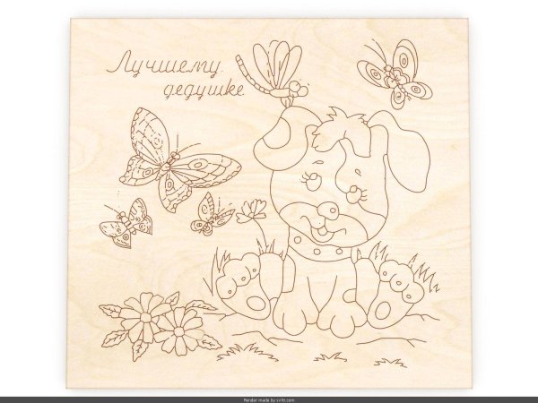 Котенок для выжигания