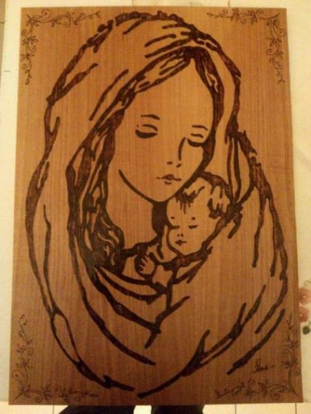 Контурное Выжигание по дереву