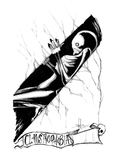 Страх рисунок карандашом