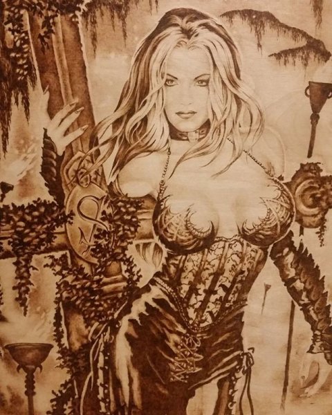 Китайский дракон Выжигание