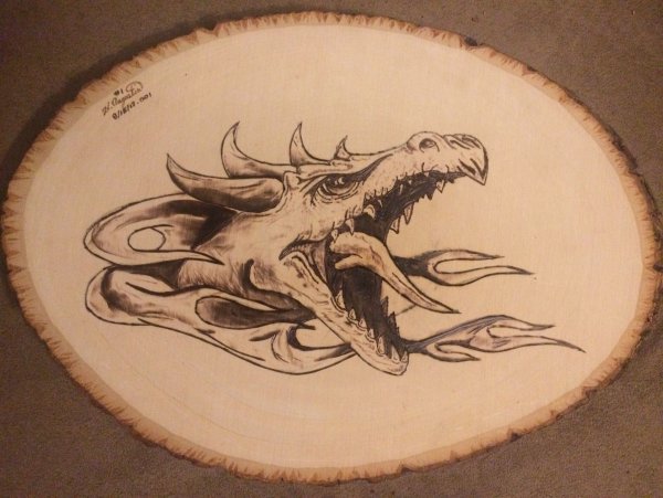 Дракон фэнтези карандашом