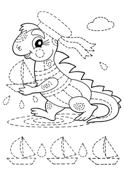 Рисование по точкам для дошколят