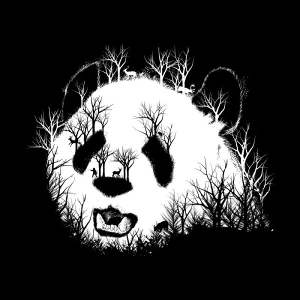 Энди Панда рисунок карандашом