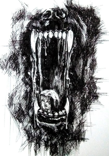 Монстр с открытой пастью