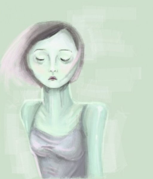 Меланхоличный взгляд скетч