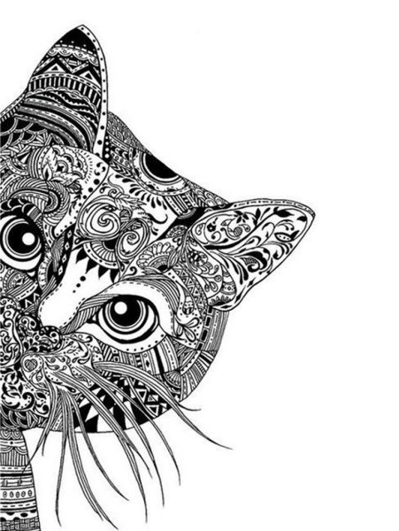 Раскраски антистресс кошки
