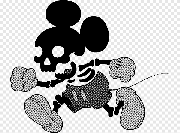 Микки Маус черно белый злой