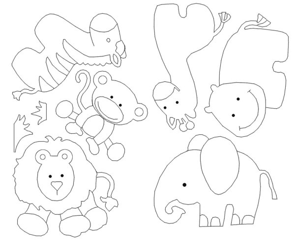 Шаблон джунгли аппликация