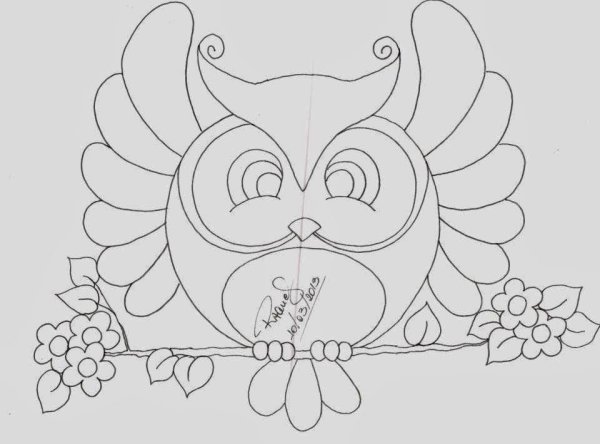 Трафарет Совы для квиллинга