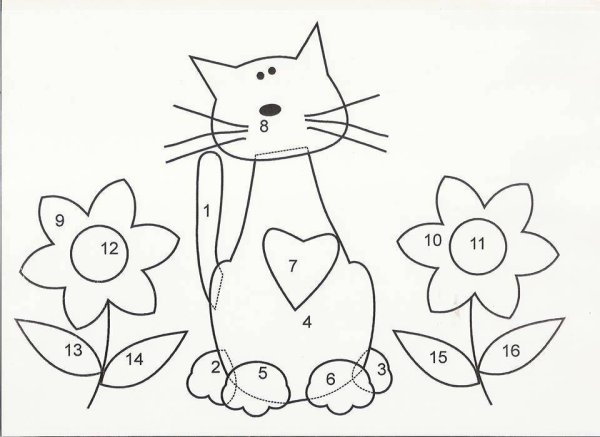 Аппликация из ткани шаблоны