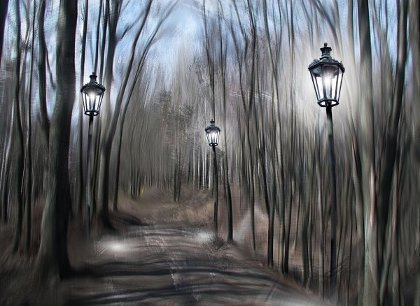 Уличные фонари пейзаж