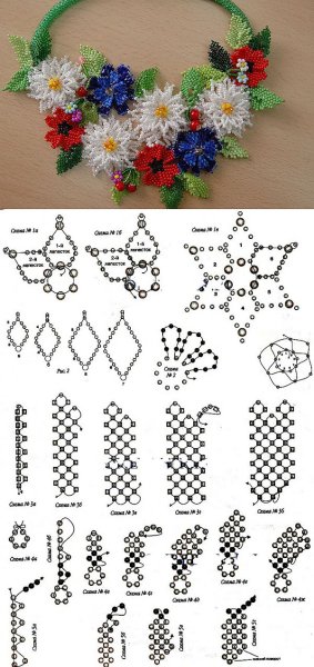 Цветочки из бисера для начинающих простые схемы