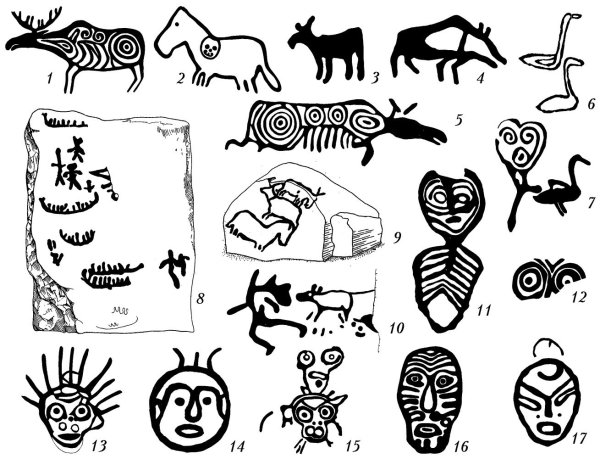 Петроглифы сикачи-Алян рисунки