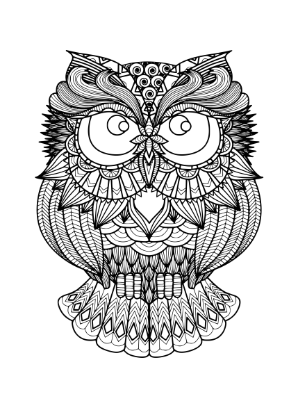 Раскраски антистресс Совушки