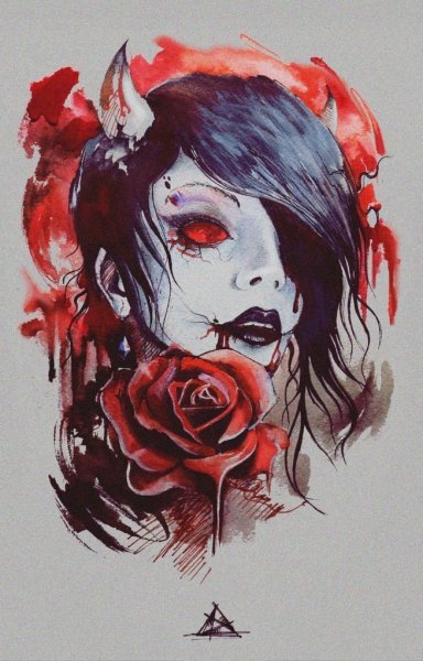 Страшный мультяшный персонаж