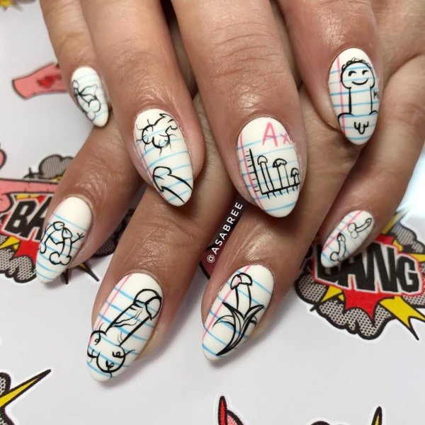 Ногти с рисунками для взрослых