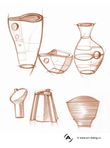 Кувшин карандашом