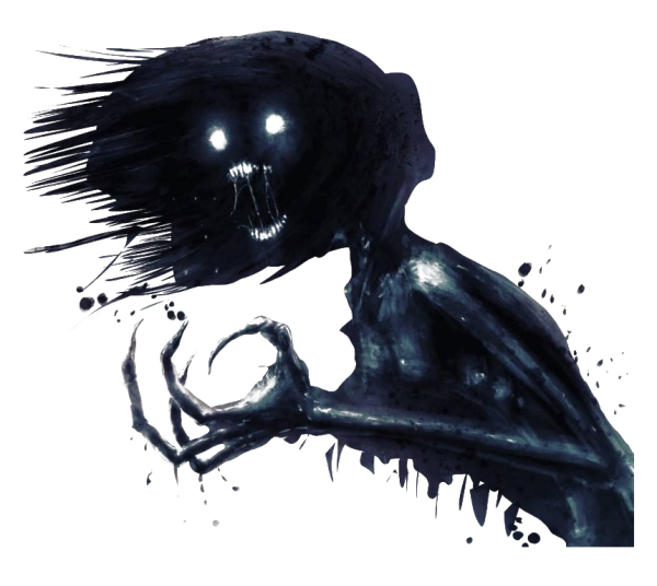 Страшный силуэт в темноте