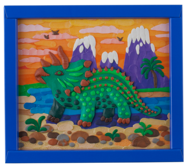 Живопись пластилином "Трицератопс"ПК-014