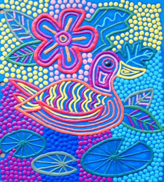 Рисование пластилином жгутиками