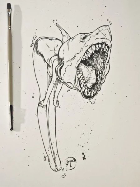 Череп скетч