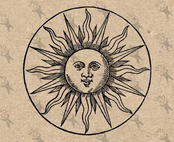 Солнце гравюра