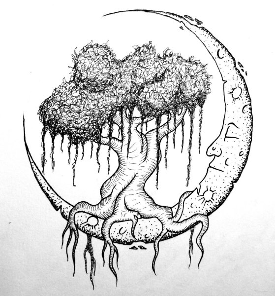 Страшная Луна рисунок