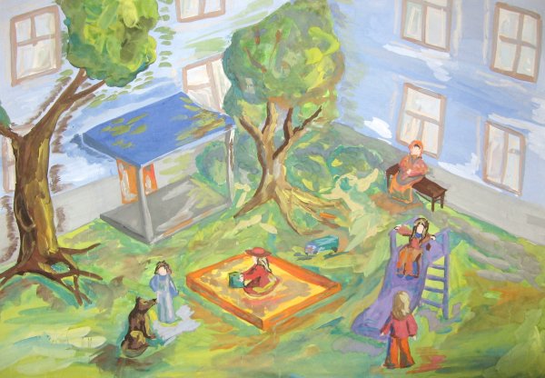 Рисование город счастливого детства