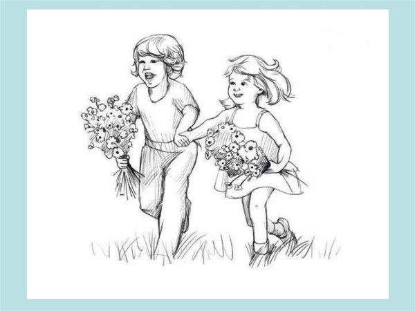 Рисунок счастливое детство карандашом